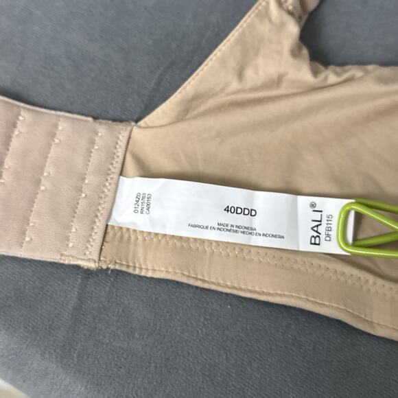 Beauty by BALI Women’s 40DDD Minimizer Underwire Bra DFB115 Smoothing Beige NEW - Picture 7 of 9